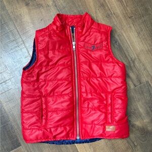 7 For All Man Kids Red Puffer Vest Size 2T